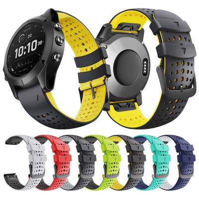 China 26mm 22mm Silicone Sports Silicone Watch Bands For Garmin Fenix ​​6X 6 6S pro 5X 5 5S plus 3 Easy Fit 3HR 945 Quick Release Wrist Straps for sale