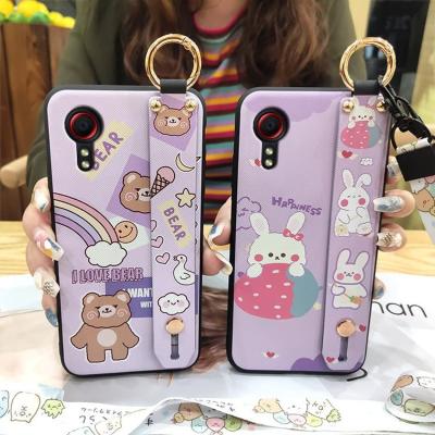 China Lanyard Mobile Phone Case For Samsung Xcover5 A23 Oppo Vivo 15 Infinix Shockproof Strap Wristband Cover Customized Cartoon Patterns for sale