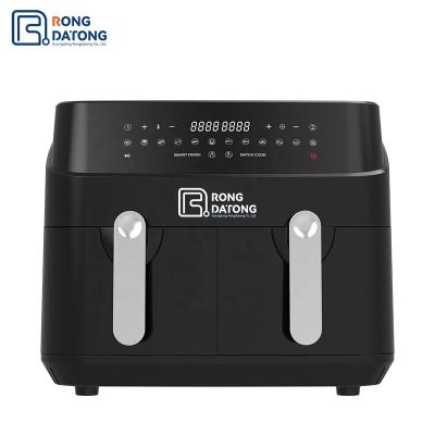 China Hotel 9L Double Heating Element Basket Digital Air Fryer Double Business Oven Without Oil for sale