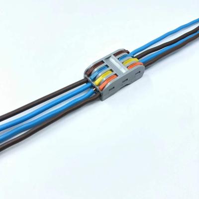 China Replace CX-224 LEVER-NUTS Compact 4 Strip Conductor Push In Wire Connectors Wire To Wire Holes Type 4 TB for sale