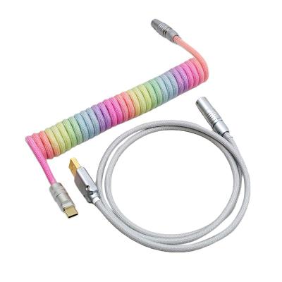 China Double braid usb C emo B lrainbow player custom1.5M video game keyboard aviator mini micro usb type cable connector for sale