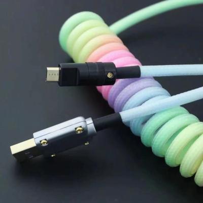 China Mobile Phone Spring Wire Fast Charging Data Cable For Iphone Usb Charger Mobile Micro Data Line for sale