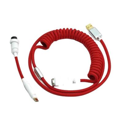 China Wholesale COMPUTER Factory Color Coated USB Mechanical Keyboard Cable GX16 Fast Charging Custom Micro Type-C Aviator for sale