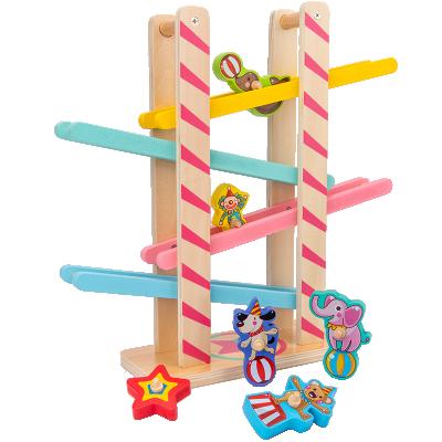 China OEM Wooden Slot Toy Children's Classic Track Ramp Sliding Game Game Sliding Track Toy for sale