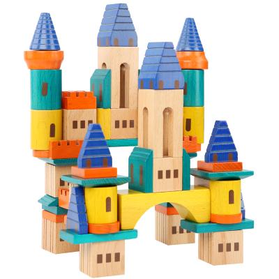 China Building Block Toy OEM 69PCS Castle Early Education Children Learning Stacking Building Blocks Toys for sale