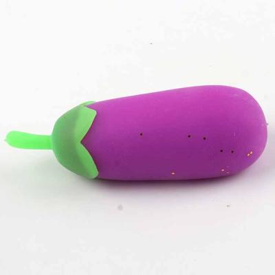 China Creative Strange Children's Toys Emotion Simulation Food Eggplant Music Flour Duct Ball Decompression New TPR Children's Toys for sale