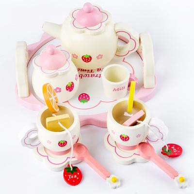 China Interactive House Wooden Toys Tea Set Afternoon Metal Children's Simulation Toys for sale