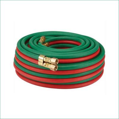 China Soft 6mm 8mm 20 Bar Rubber And PVC Oxygen Acetylene Twin Welding Rubber Hose for sale