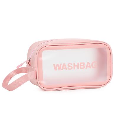 China Large Durable Transparent Hanging Toiletry Wash Bag Unisex Toiletries Waterproof Makeup Clear Travel Place Bulk Cosmetic Bags for sale