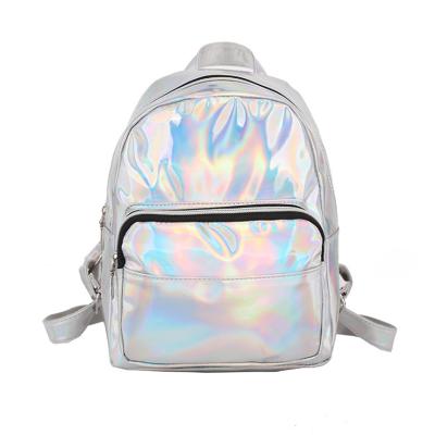 China PVC waterproof custom casual clear bag for kids transparent backpack school bags stretching pink ladies hologram backpacks for sale