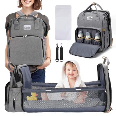 China Lady Diaper Bag Backpack with Station Diaper Bag Hutch Travel Crib Foldable Changing Bag Include Large Capacity Insulated Pocket for sale