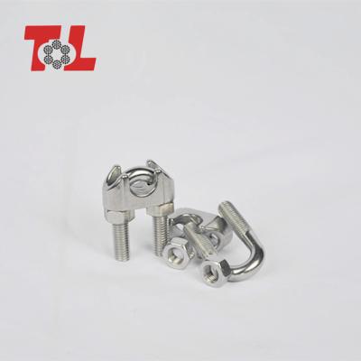 China Stainless Steel Wire Rope Fittings Low Price Stainless Steel Wire Rope Clip For Fasteners for sale