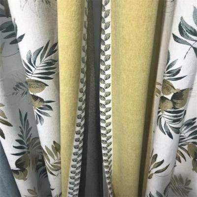 China Wholesale Breathable Cotton Blend Ready Made Blackout Curtain Fabric Noise Reduction Curtain Cloth Material Cloth for sale