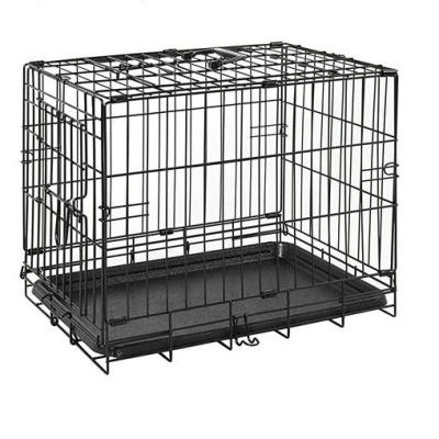 China Wholesale Cheap Pet Cage Houses Metal Lightweight Portable Folding Carriers Stored For Dog Cat Rabbit for sale