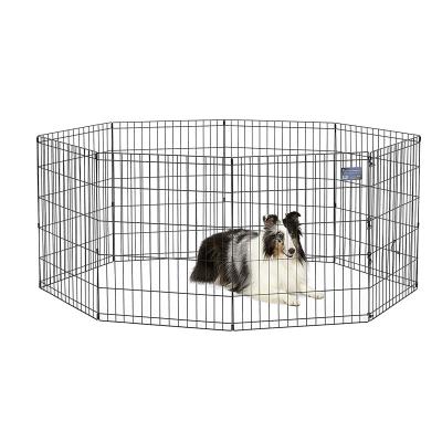 China Stocked collapsible metal dog exercise pen/portable folding exercise dog animal fence for sale