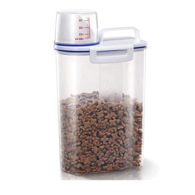 China Automatic Wholesale Sealed Moisture Proof Transparent Pet Food Container With Cover for sale