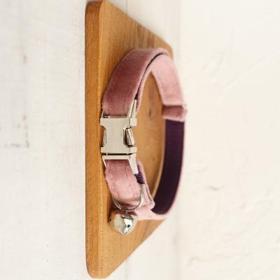 China MUTTCO Custom Retail Handmade Engraved High Quality Metal Buckle Collar For Cat PALE PINKS Design Cat Collar 2 Sizes UCC080M for sale