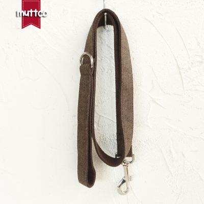 China Custom DARK BROWN Dog Leash 5 Sizes MUTTCO Design Unique Fashionable Handmade Bow Tie Dog Leash SUIT UDL118 for sale