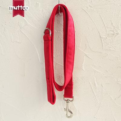 China MUTTCO Unique Design Fashionable Red Bow Tie Personalized Handmade Dog Leash RED Dog Leash 5 Sizes UDL107 for sale