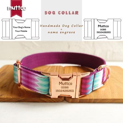 China MUTTCO Personalized Engraved Metal Buckle Selling Special Self Design Puppy Collars Dog Collar UDC009M Custom Retail Sizes 5 for sale