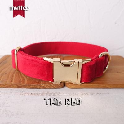 China MUTTCO Personalized Unique Dog Collar The RED Convenient To Walk Dog Leash Accessory For Small Medium Large Dog UDC107J 5 for sale