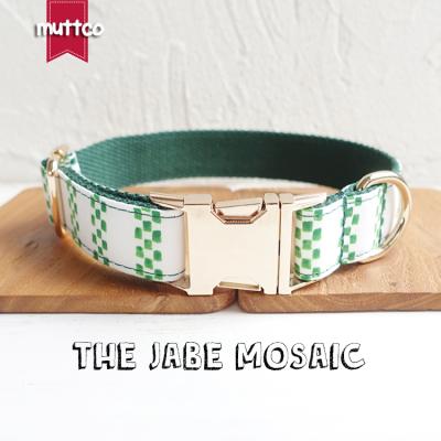 China Personalized Unique Dog Collar from MUTTCO LA MOSAIC by JABE Convenient to Walk Dog Leash Accessory for Small Medium Large Dog Sizes UDC095J 5 for sale