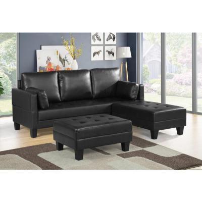 China Modern Black Leather Sofa Bed Folding Sofa With Bunk Bed Designs for sale