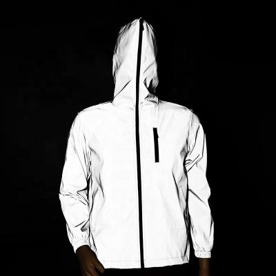 China Yingling QUICK DRY custom men's waterproof anoraks plus size hooded jacket printed 3M reflective jacket for sale