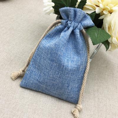 China Small Reusable Jute Drawstring Promotional Drawstring Personalized Printed Jute Jewelry Packaging Bag for sale