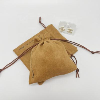 China Recyclable Customized Luxury Faux Suede Jewelry Pouch for sale