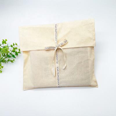 China Recyclable Custom Soft Natural Cotton Envelope Dust Bag for sale