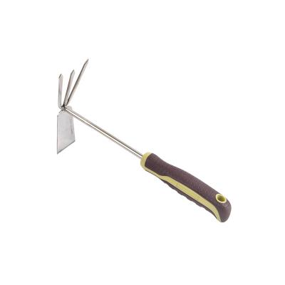 China Stanless Winslow and Ross Double Head Garden Soil Steel Digging Hand Mini Cultivator Hoe 3 Forks for sale