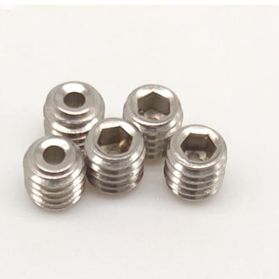 China HEX M2.5 m3 m4 m5 Stainless Steel Cup 18-8 Point Vented Worm Set Screw for sale