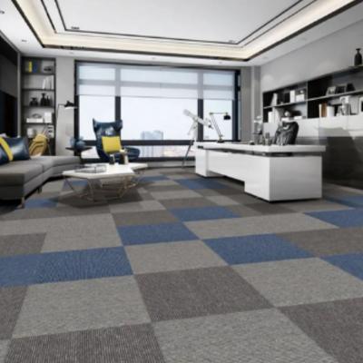 China 2024 Grey Anti Dirt and Anti Slip Indoor Office Commercial Hotel Carpet Tiles Floor Carpet for sale