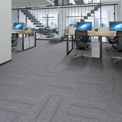 China Anti-slip PVC Backing Abstract Pattern Office Carpet Tiles 50x50 for Conference Room for sale