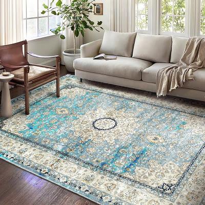 China Home Decoration Fashional Vintage Living Room Area Rug Large Soft Water Wash Carpet for sale