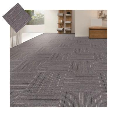 China Carpet Tiles Beijing 50x50 Luxury Hotel PP Jacquard Commercial Office PVC Floor Anti-slip for sale