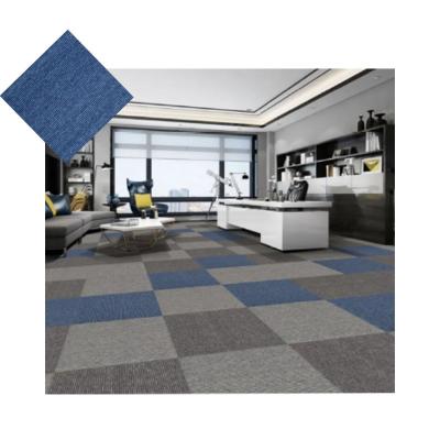 China Anti-slip PVC Backing Square Carpet Tiles for Easy Installation in Hotels and Offices for sale