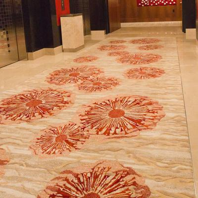 China Alfombra de lana de hotel con patrón de pasillo hecha a mano para áreas públicas y pasillos de hotel en venta