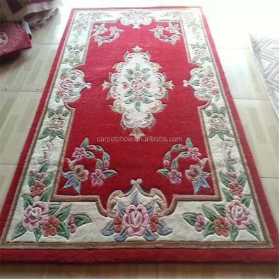 China Acrylic Round Area Rug Hand Tufted Carpet with 12mm Pile Height and Excellent for sale