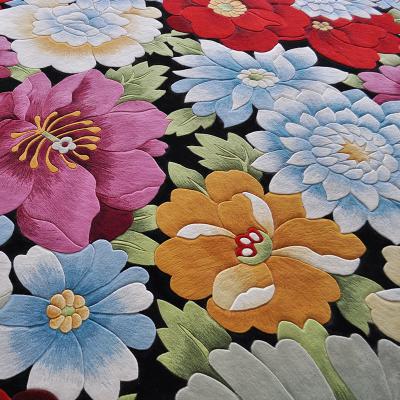 China Living Room Handmade Rugs Home Carpets with Custom Design Floral Pattern for sale