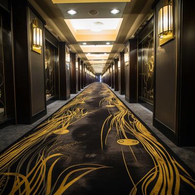 China Customized Printed Banquet Hall Carpet in Wool and Nylon Blend for Hotel Decoration for sale