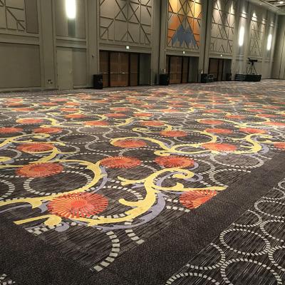 China 80% Wool 20% Nylon Stock Design Floral Printed Carpet for Hotel Room in Modern Style for sale