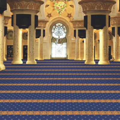 China Restaurant Mosque Prayer Carpet with Jute/PP Backing and Customized Patterns 4*25 M Roll for sale