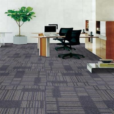 China Pile height 4mm 650g/sqm 50x50cm Square Tile Office Carpet in Modern Design 100% Nylon for sale