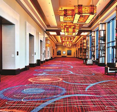 China Alfombra impresa de piedra plateada estilo moderno para sala de banquetes Sala de bodas Hotel Teatro en venta