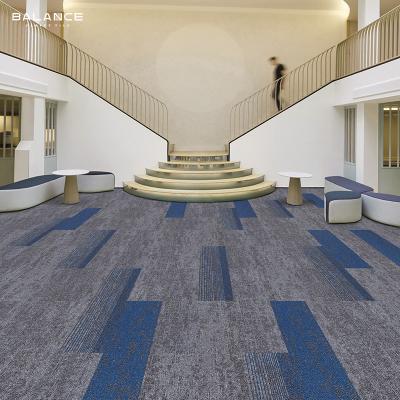 China 25X100 Office Floor Carpet Tiles Total Thickness Approx 6.0mm for Square Office Areas for sale