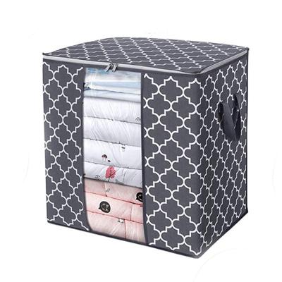 China CLASSIC 2021Foldable Organizer Blanket Clothes Organization Fabric Storage Containers Bags With Reinforced Handle for sale