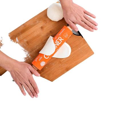 China Sustainable Wooden Rolling Pin With Handle, Rolling Baking Pin, Kitchen Silica Gel Pin for sale