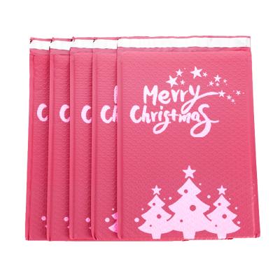 China Recyclable Costom Christmas Bubble Mailers Shock Proof Polymailer Bags Shipping Closhing Bags Custom Logo for sale